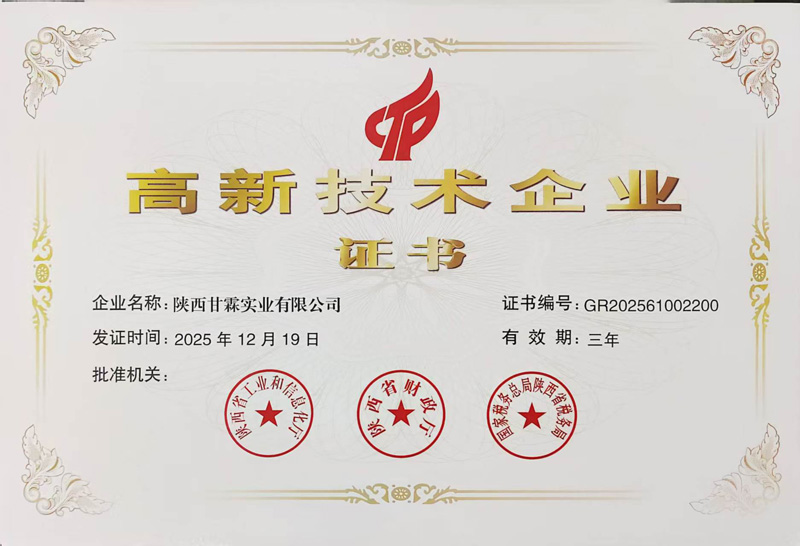 高新技术企业证书 高新技术企业证书